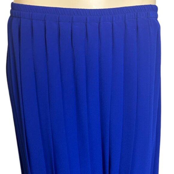 Vintage Jaeger 100% Wool Pleated Skirt Blue Sz 16 Made in London Preppy Classic‎ - Picture 5 of 9